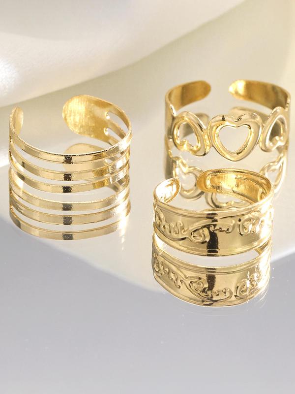 Hollow Out & Heart & Braid Design Foot Rings, Fashionable Casual Foot Rings for Women & Girls, New Fashion Body Jewelry for Party, Daily Clothing Decor, Trendy All-match & Exquisite Jewelry for Birthday Gift