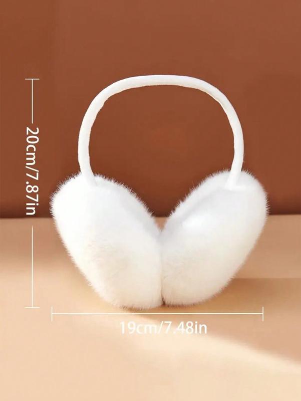 1pc Women's Winter Plush Ear Warmers With Foldable Ear Muffs Suitable For Cold Weather Halloween