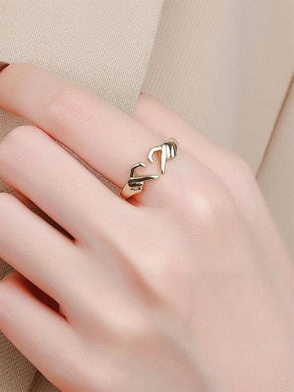 Fashion Gesture Heart Design Ring, Party Jewelry for Women, Trendy Accessories for Party and Daily Life, Trendy All-match & Exquisite Jewelry for Valentine's Day