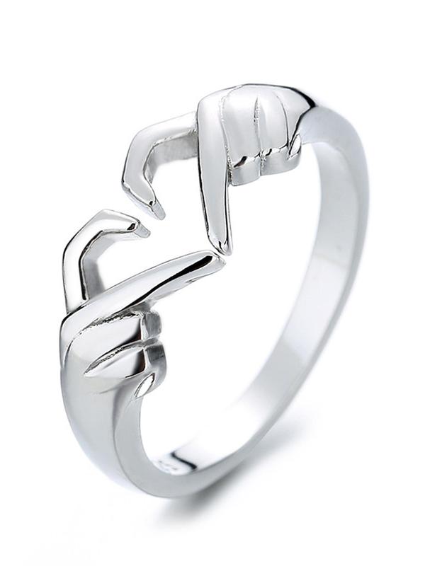 Fashion Gesture Heart Design Ring, Party Jewelry for Women, Trendy Accessories for Party and Daily Life, Trendy All-match & Exquisite Jewelry for Valentine's Day