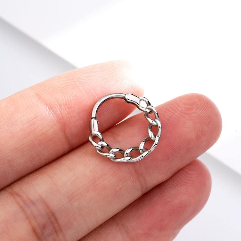 Oufer 16G Chain Style Hinged Segment Septum Ring