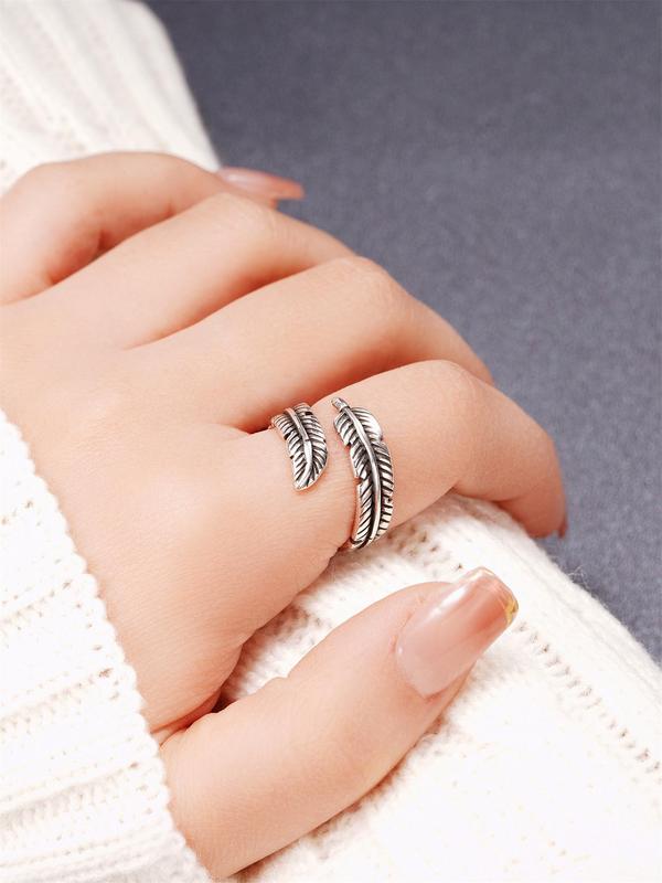 Leaf Design Cuff Ring, Fashion Accessories for Women for Party, Daily Clothing Decor, Trendy Wedding Engagement Anniversary Party Accessories Gifts