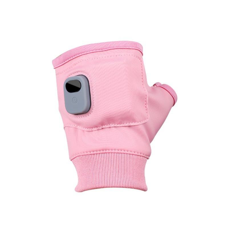 Rechargeable Heated Gloves, Electric Fingerless Gloves, USB Hand Warmer, Winter Warm Laptop Gloves, Hand Warmer for Men Women