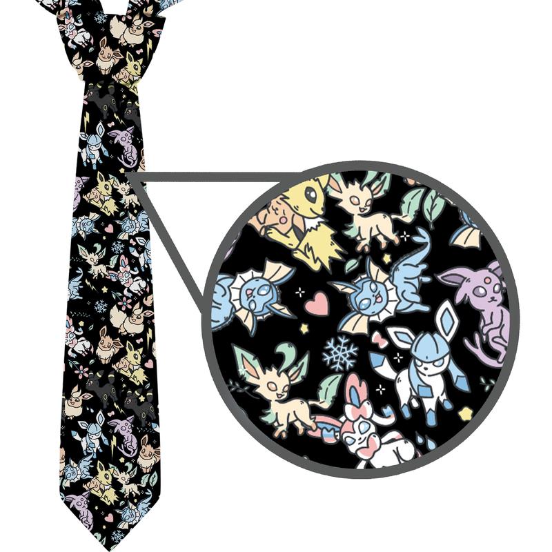 Eeveelutions (Black) Neck Tie