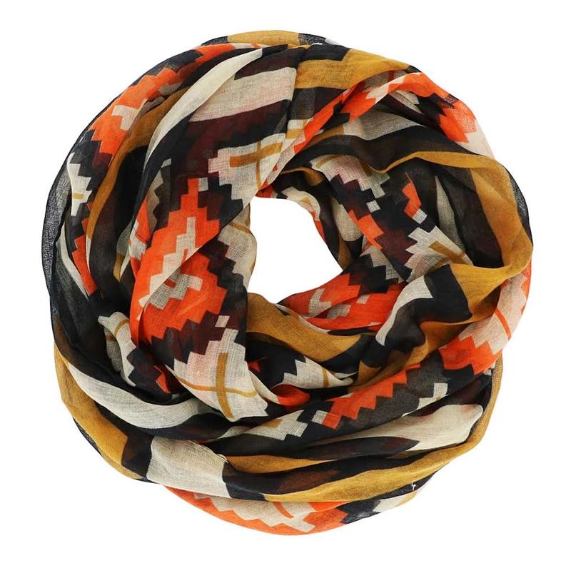 2024 Fall Winter Infinity Scarf Collection： Modern Geometric Prints, Romantic Floral Designs, and Handcrafted Tie-Dye Infinity Scarves