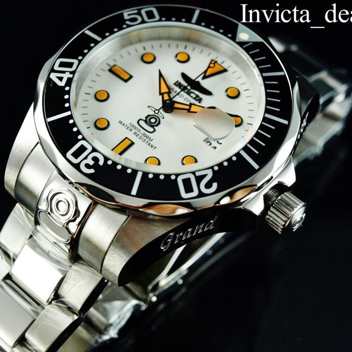 Invicta Men's 47mm GRAND DIVER AUTOMATIC NH35A FULL LUME White Dial 300m Watch