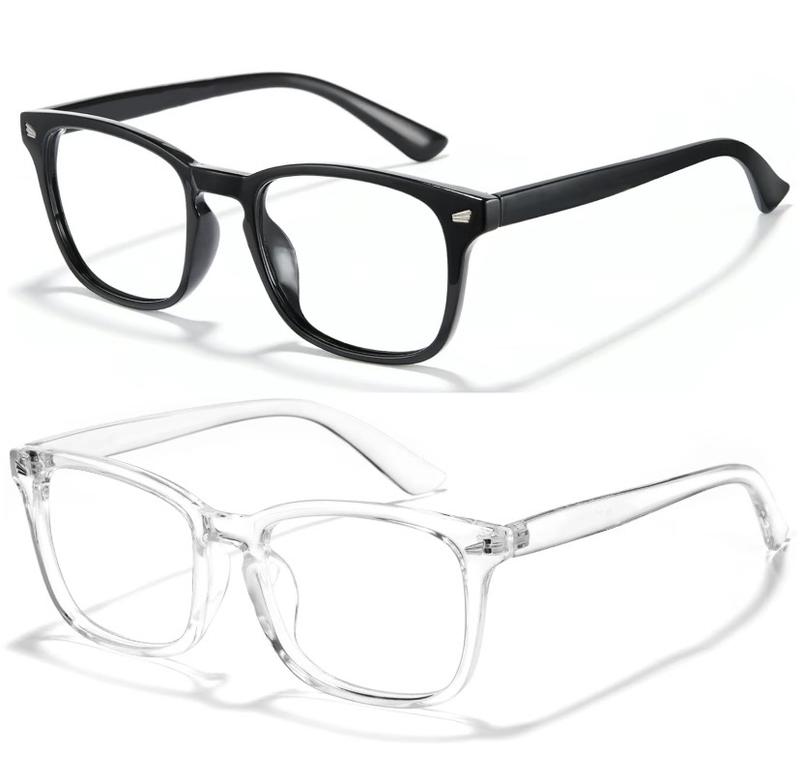 2024 Fashion Computer Gaming Glasses,Square Fashion ,Party,TV Glasses,Lightweight Frame Eyewear,Men Women，Clear Gaming Glasses,Daily Use