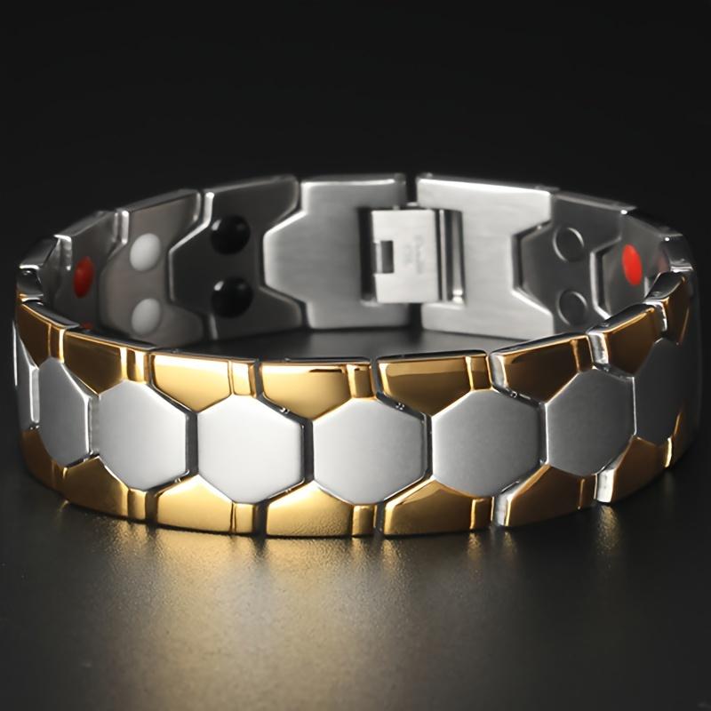 Cool Domineering And Fashionable Titanium Steel Bracelet, Spherical Magnet Bracelet, Gift For Family And Friend