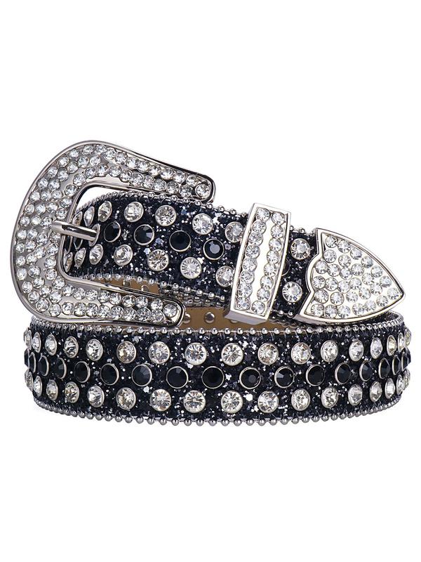 Punk Style Rhinestone Belt, Exquisite Trendy Buckle Belt for Women & Men, Fashion Accessories for Daily & Party Outfits