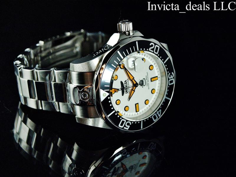 Invicta Men's 47mm GRAND DIVER AUTOMATIC NH35A FULL LUME White Dial 300m Watch