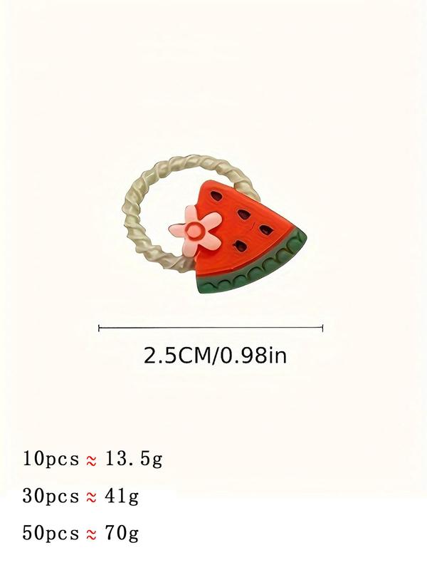 Random Style Cute Bow & Flower & Heart & Star Design Hair Tie (10 30 40 50pcs), Casual Versatile Hair Accessories for Women & Girls, Minimalist Headwear Suitable for Thick Hair