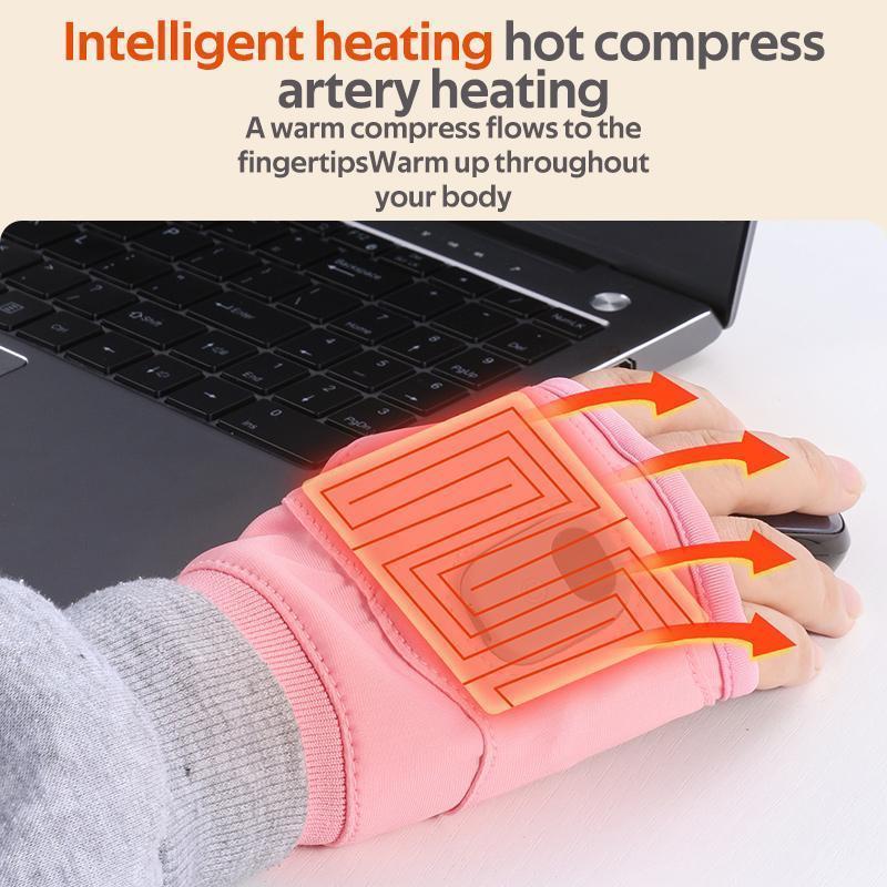 Portable Heating Gloves with Digital Display, 1 Pair Rechargeable Hand Warmer, Heated Gloves with 3 Temperature Modes for Home Use