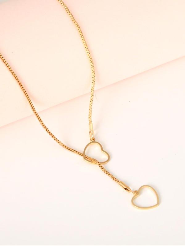 Minimalist Elegant Heart Design Pendant Necklace for Women for Gift, Fashion All-match Jewelry