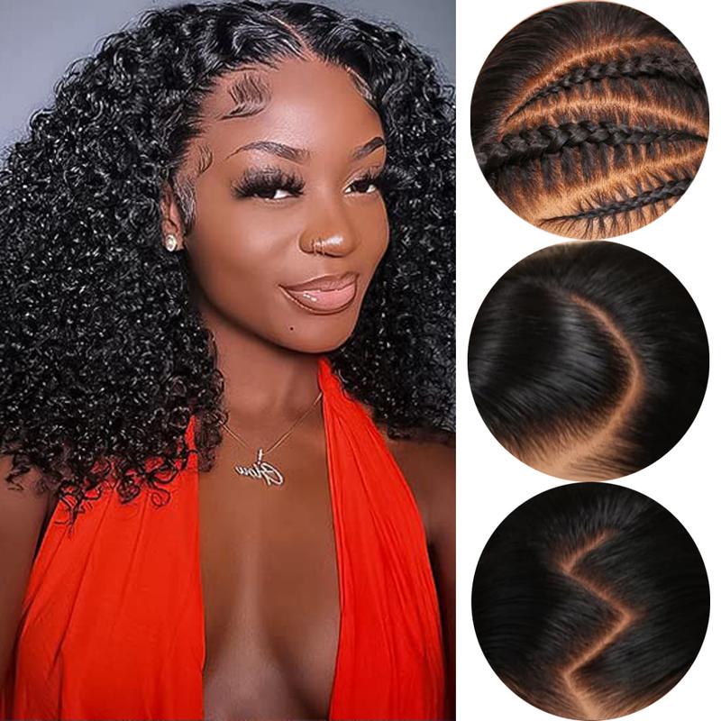 Short Curly Bob Wigs Human Hair 13x4 Lace Frontal Curly Bob Wig 13X6 Curly Wave Bob Wigs Human Hair 180% Density Prelucked with Baby Hair [Ladoux]