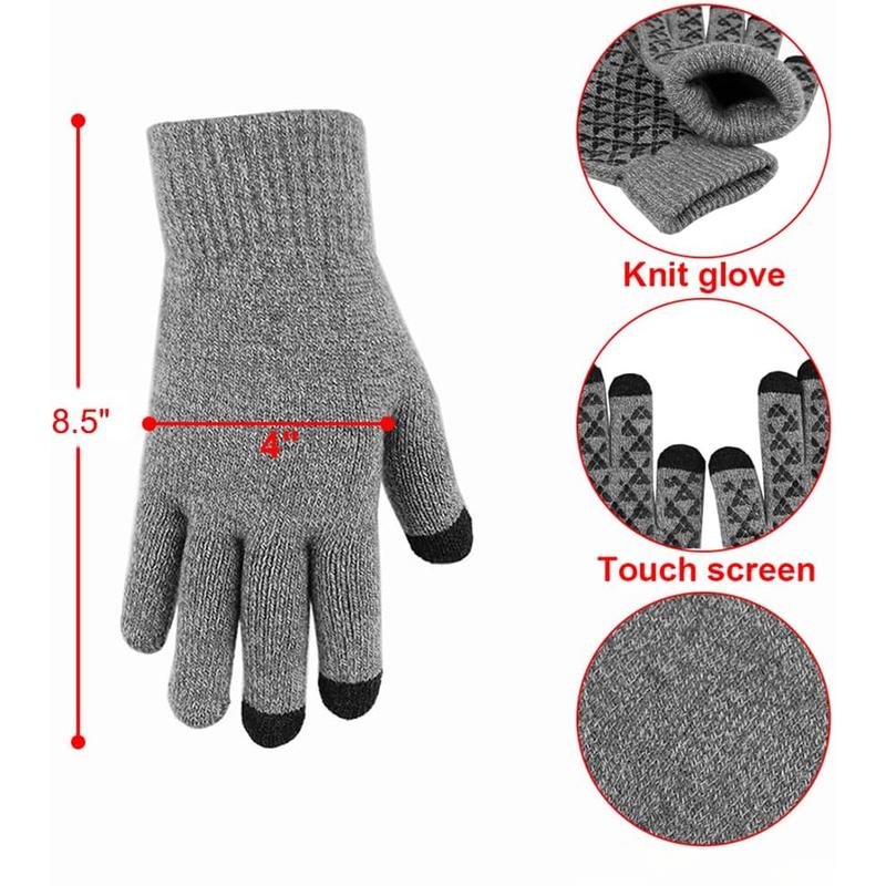 Winter Warm Scarf Beanie Hat Glove Gaiter Set Adult Men Women Outdoor