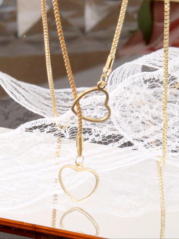 Minimalist Elegant Heart Design Pendant Necklace for Women for Gift, Fashion All-match Jewelry