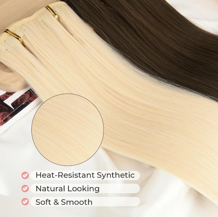 GlamWig Long Straight Clip-in Hair Extensions, Wigs for Women for Daily, Cosplay, Anime or Costume Party, Striking Natural Fluffy Hair Wigs, Perfect for Any Occasions