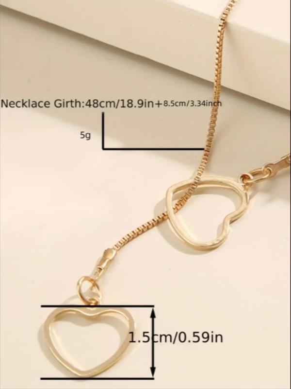 Minimalist Elegant Heart Design Pendant Necklace for Women for Gift, Fashion All-match Jewelry