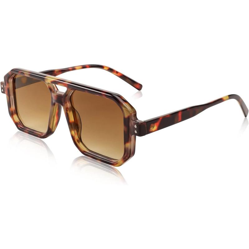 FEISEDY Square Sunglasses Men Women Retro Trendy 70s  Sunglasses Plastic Frame B2939