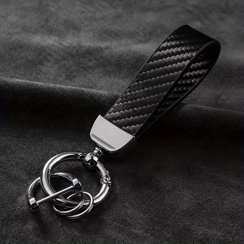 Car Keychain, Creative Minimalist Keychain Pendant, Business Car Remote Control Key Chain Ring, Hand Rope Bag Ornament, High-end Carbon Fiber Tape Hanging Buckle, Car Decor for Girls