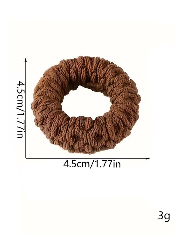 Solid Color Hair Tie Set, Casual Simple Hair Accessories for Women & Girls, Minimalist Headwear Suitable for Thick Hair