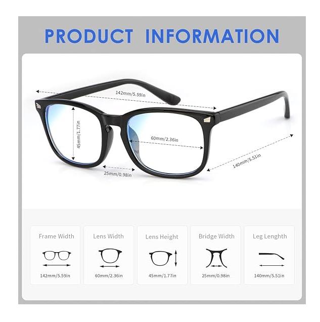 2024 glasses for women and man , 2 Pack Fashion Lightweight Eyeglasses for Work ,  Games  glasses Women Eyeglasses  Eyestrain