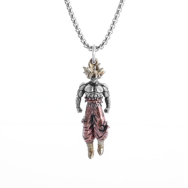 Anime-Inspired Alloy Pendant Necklace - Trendy Design with 24-Inch Chain - Ideal for Cosplay, Parties, and Gift-Giving - Perfect for Valentine's Day, Christmas, and Birthdays KDZ24050604