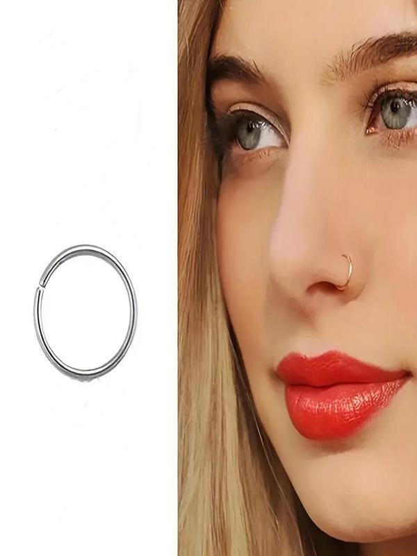 Stainless Steel Nose Ring, Fashionable Nose Ring for Women & Men, Fashion Jewelry for Party, Daily Clothing Decor, Trendy All-match & Exquisite Jewelry for Birthday Gift