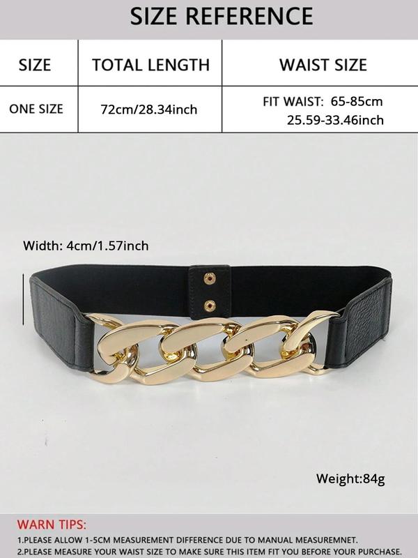 Women's Street Trend Chunky Chain Belt,  Trendy Elastic Minimalist Belt, Chic All-match Stylish Clothes Accessories for Party Decor