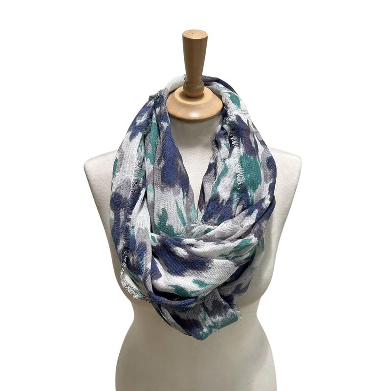 2024 Fall Winter Infinity Scarf Collection： Modern Geometric Prints, Romantic Floral Designs, and Handcrafted Tie-Dye Infinity Scarves