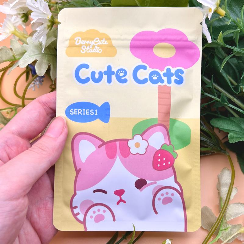 Cat Hard Enamel Pin Bag with Matching Vinyl Sticker - Kawaii Fashion Backpack Brooches Collection pins pinbadge cute set brooch