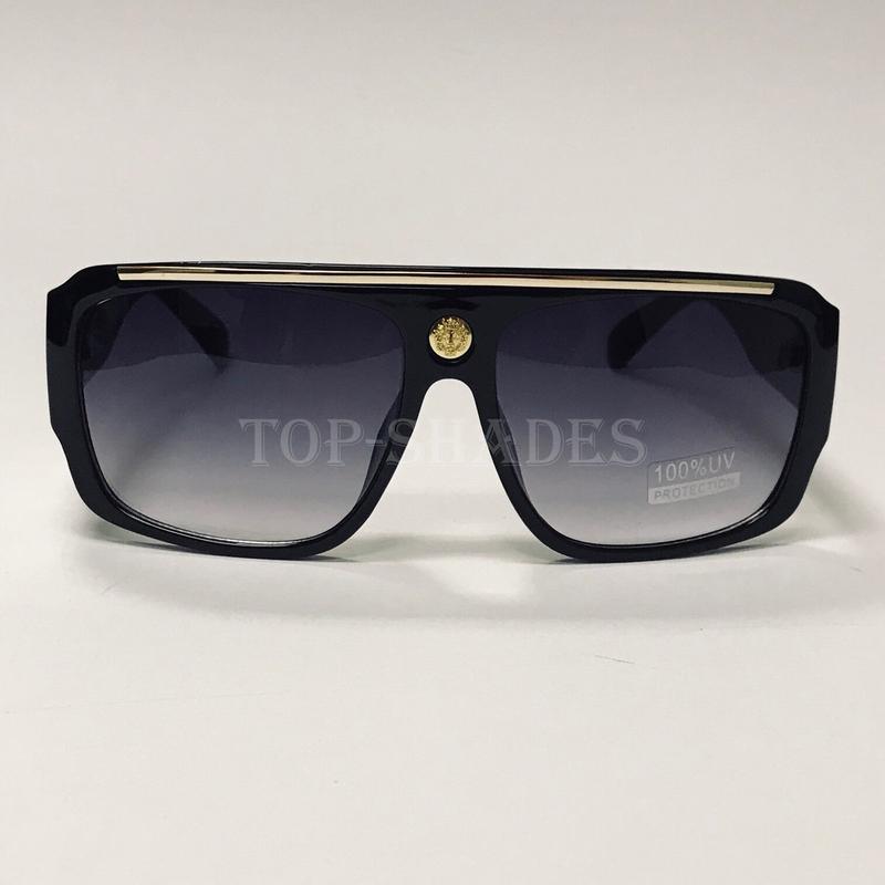 Oversize Fashion Design Men Square Sunglasses Black