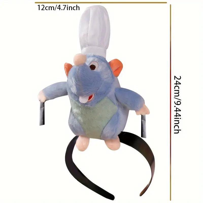 1 Count Cute Mouse Plush Headband - Wide, Non-Slip Hair Organizer For Women And Girls, Perfect For Parties & Cosplay Halloween Christmas Gift