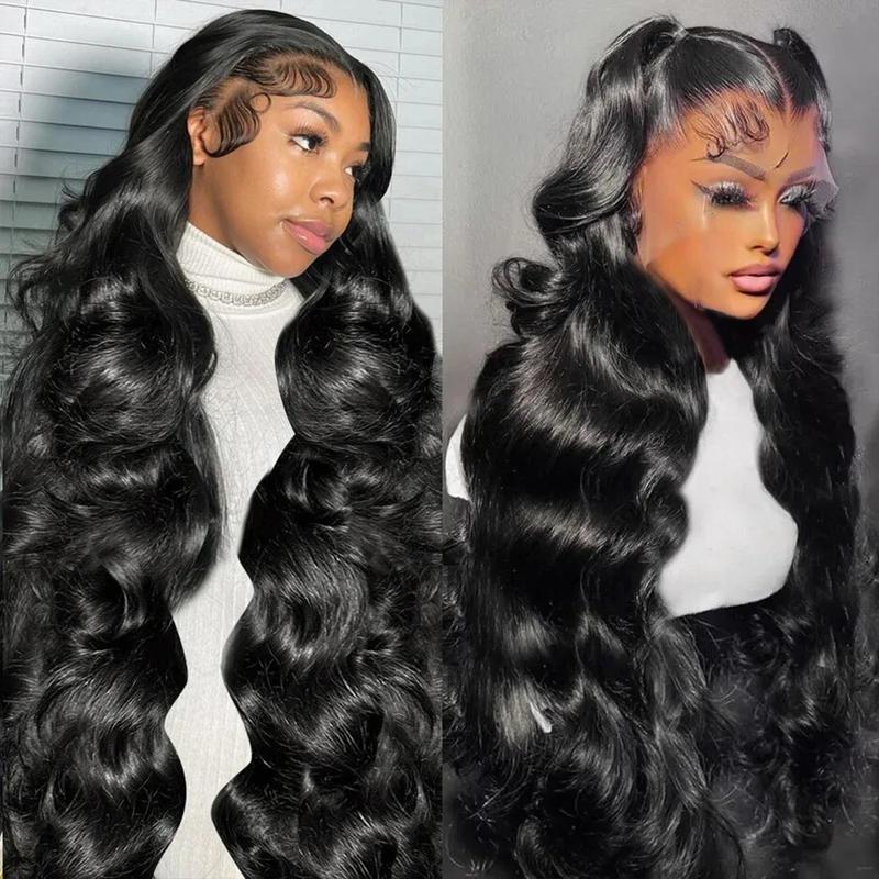 CheetahBeauty Natural Black 99J 13x6 Body Wave Full Lace Frontal Wig Transparent Lace Human Hair Lace Wig