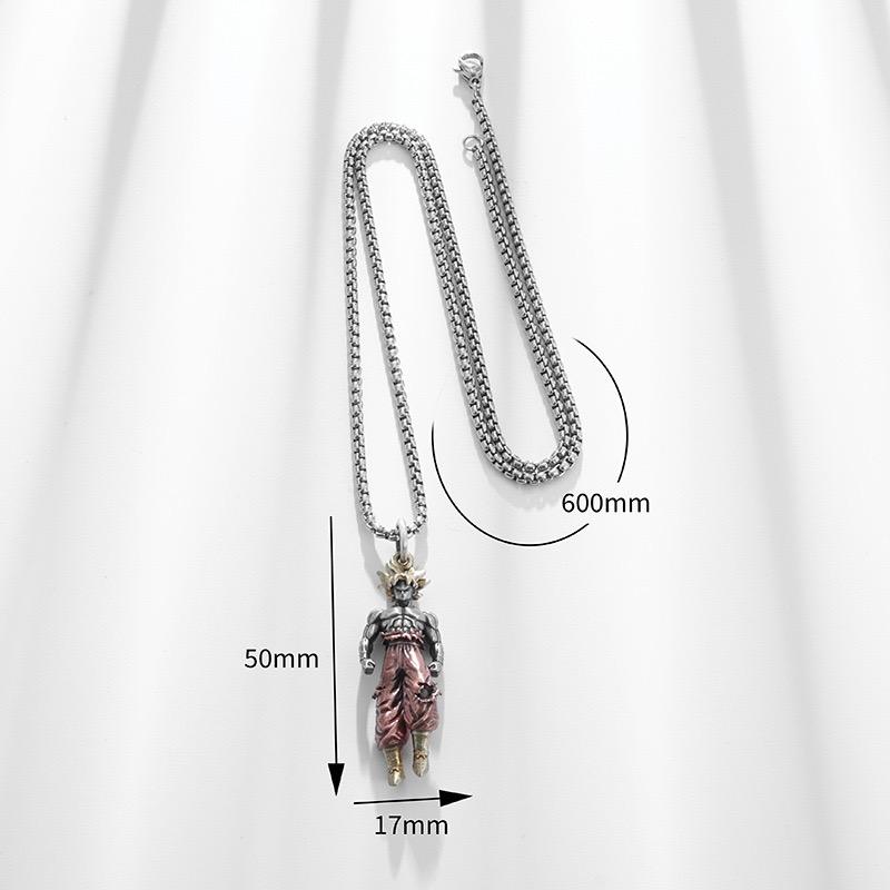 Anime-Inspired Alloy Pendant Necklace - Trendy Design with 24-Inch Chain - Ideal for Cosplay, Parties, and Gift-Giving - Perfect for Valentine's Day, Christmas, and Birthdays KDZ24050604