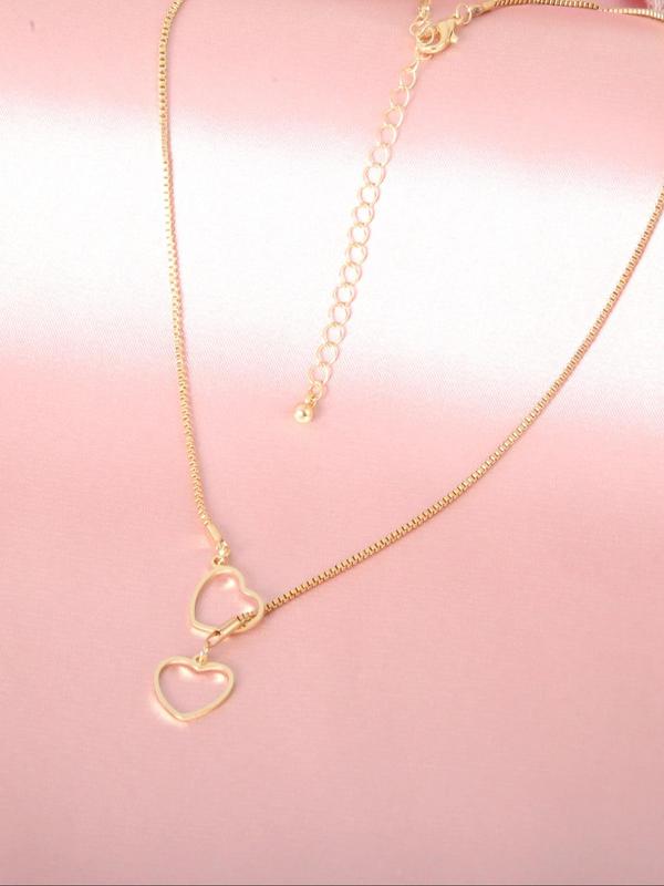 Minimalist Elegant Heart Design Pendant Necklace for Women for Gift, Fashion All-match Jewelry