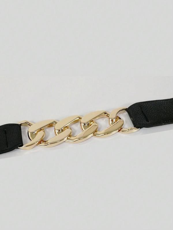 Women's Street Trend Chunky Chain Belt,  Trendy Elastic Minimalist Belt, Chic All-match Stylish Clothes Accessories for Party Decor