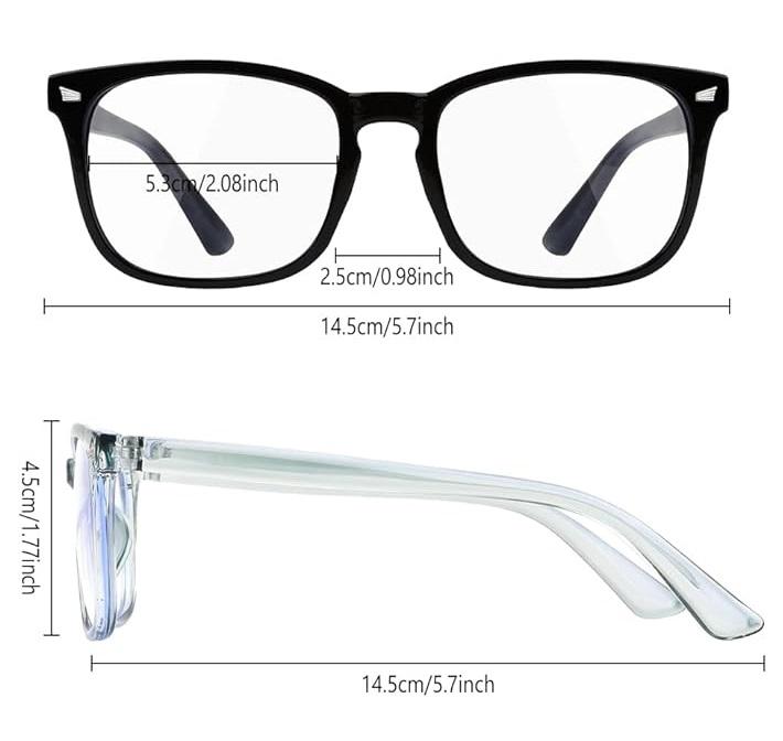 2024 Fashion Computer Gaming Glasses,Square Fashion ,Party,TV Glasses,Lightweight Frame Eyewear,Men Women，Clear Gaming Glasses,Daily Use