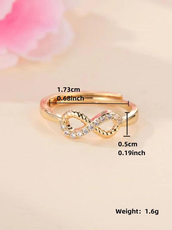 Fashion Hollow out Rhinestone Inlaid Promise Rings for Women, Simple Vintage Rings Jewelry for Party, Club, Casual Trendy Women Accessories, Engagement Ring for Women & Girl As Gift for Her