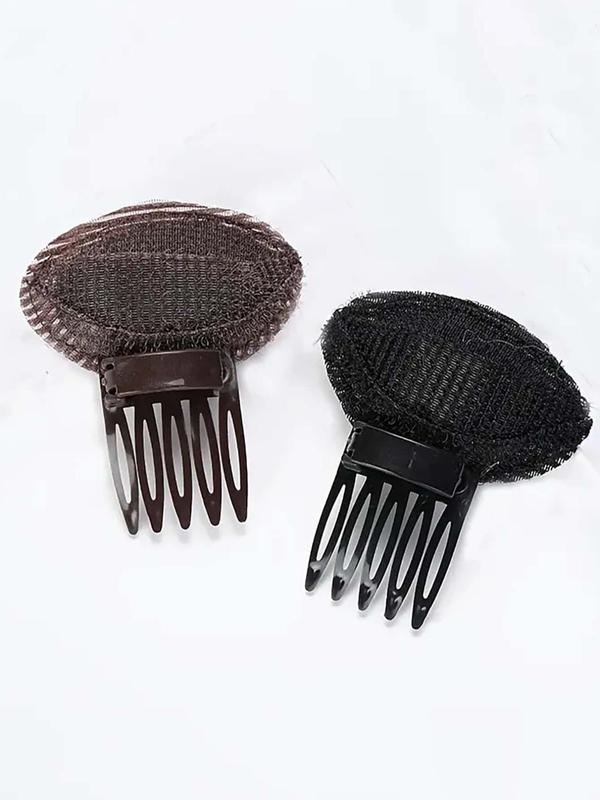 2pcs Sponge Hair Bangs Bump Up Hair Cushion Pads, Volume Inserts With Invisible Comb And Clips, Hair Styling Tool For Women