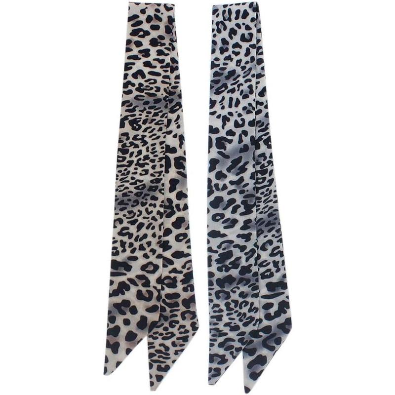 3 count Creative Leopard Print Cashew Nut Pattern Bag Handbag Handle Ribbon Scarf Hair  Band  Scarf Neckerchief Scarf  Wrap for Women Girls Decoration