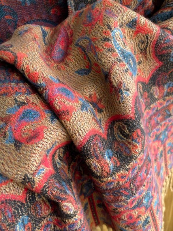 Paisley Print Tassel Decor Scarf, Casual Warm Shawl for Women & Men, Fashion Accessories for Daily Wear