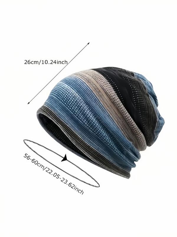 Unisex Striped Pattern Beanie Hat, Casual Knit Hat for Women & Men, Fashion Accessories for Daily Wear