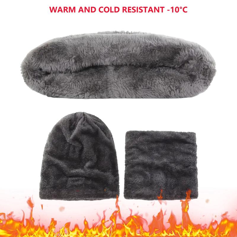 3Piece Winter Warmth Set Knit Hat Neck Warmer Gloves Unisex Cold Weather Essentials