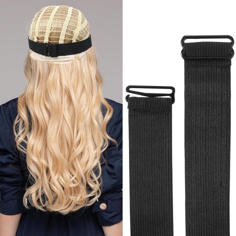 Celie Hair Elastic Wig Band for Wigs Removable Wig Glueless Strap Adjustable Wavy Silicone Strips Seamless Headband Nonslip Installation Kit Wig Cap Sewing Accessories