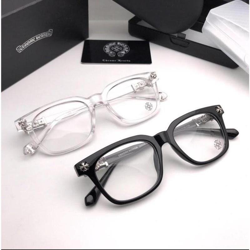 Chr0me He@art women's square frame glasses, black fashion items men's gift glasses