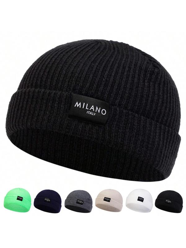 Unisex Casual Letter Beanie Hat, Trendy Soft Comfy Beanie Cap, Fashionable Hat for Fall & Winter for Men & Women for Daily Wear