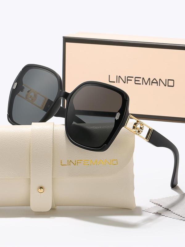 Unisex Simple Style Ombre Tinted Lens Sunglasses, Trendy Casual Oversized Frame Sunglasses for Everyday Use, Fashion Accessories for Outdoor Activities