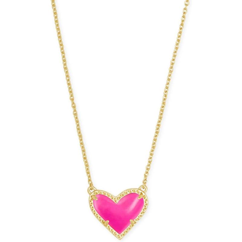 Ari Heart Kendra Scott Adjustable Length Pendant Necklace for Women, Fashion Jewelry