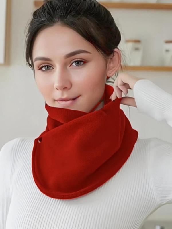 Solid Color Polar Fleece Scarf, Soft Comfortable Windproof Outdoor Travel Scarf, Fashion Accessories for Women & Men